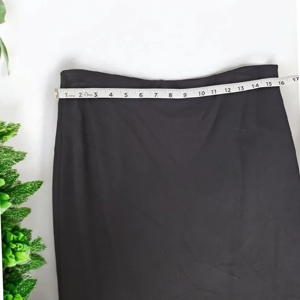 Grace‎ Career Pencil Skirt Black, Gold Zipper, Stretch Womams Size 12